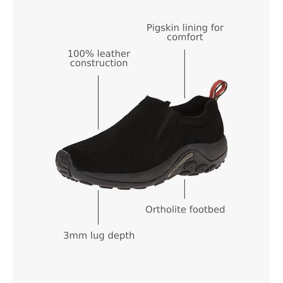 Merrell Men's Jungle Leather Slip-On Shoe Size 11.5 Wide New - Picture 2 of 14